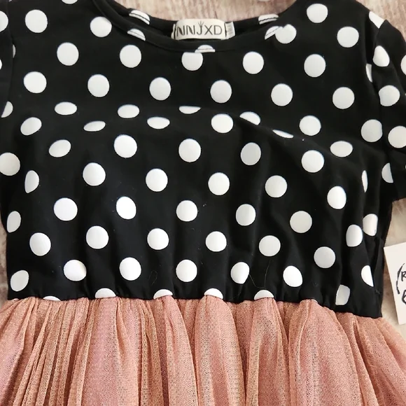 Charming Polka Dot and Tulle Dress for Kids - Picture 4 of 10